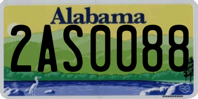 AL license plate 2AS0088