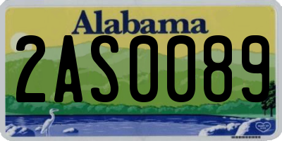 AL license plate 2AS0089