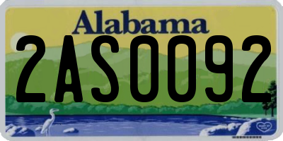 AL license plate 2AS0092