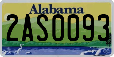 AL license plate 2AS0093