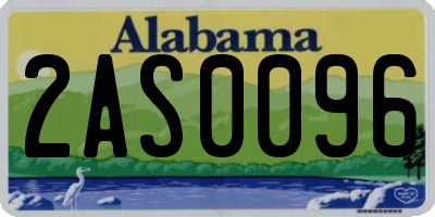AL license plate 2AS0096