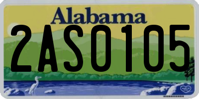 AL license plate 2AS0105