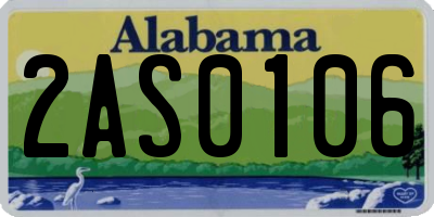 AL license plate 2AS0106