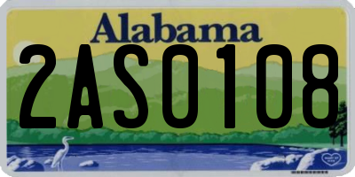 AL license plate 2AS0108
