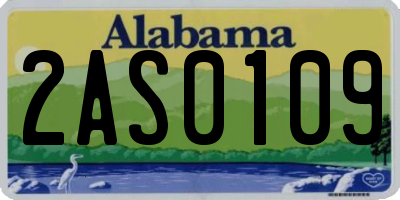 AL license plate 2AS0109