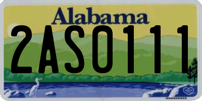 AL license plate 2AS0111