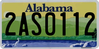 AL license plate 2AS0112