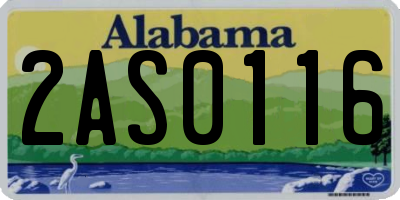 AL license plate 2AS0116