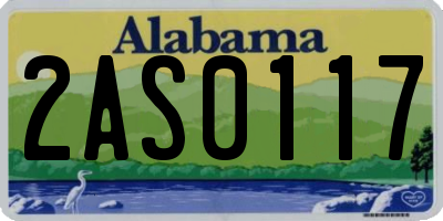AL license plate 2AS0117