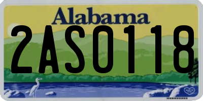 AL license plate 2AS0118
