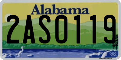 AL license plate 2AS0119