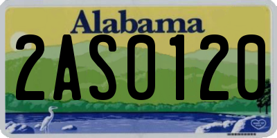 AL license plate 2AS0120