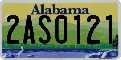 AL license plate 2AS0121