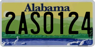 AL license plate 2AS0124