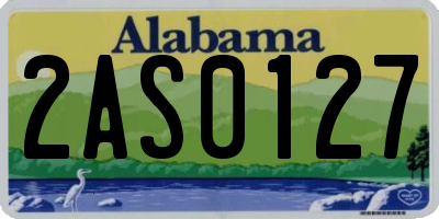 AL license plate 2AS0127