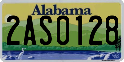 AL license plate 2AS0128