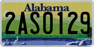 AL license plate 2AS0129
