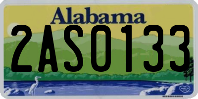 AL license plate 2AS0133