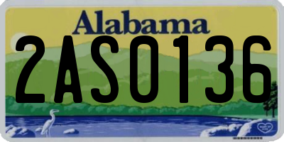 AL license plate 2AS0136