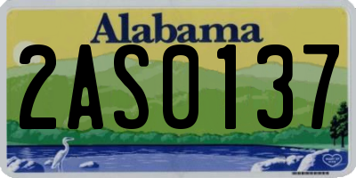 AL license plate 2AS0137