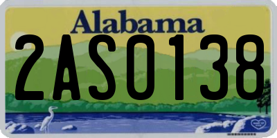 AL license plate 2AS0138