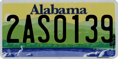 AL license plate 2AS0139