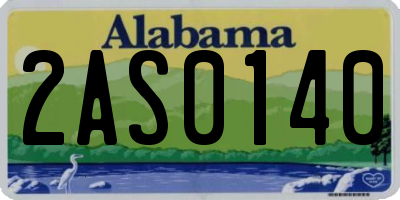 AL license plate 2AS0140