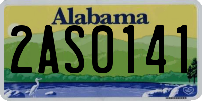AL license plate 2AS0141