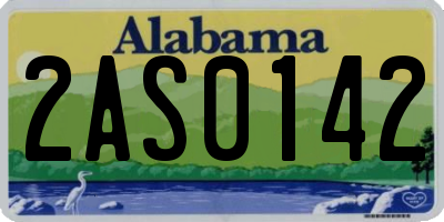 AL license plate 2AS0142