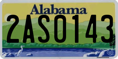 AL license plate 2AS0143