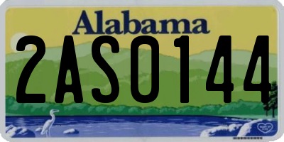 AL license plate 2AS0144