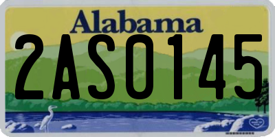 AL license plate 2AS0145