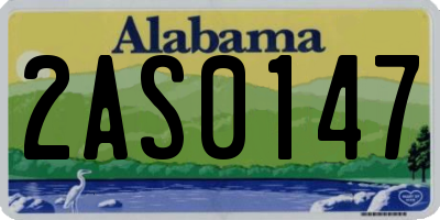 AL license plate 2AS0147