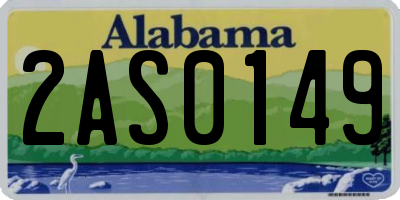 AL license plate 2AS0149