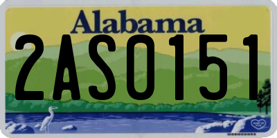 AL license plate 2AS0151