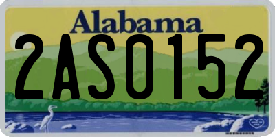 AL license plate 2AS0152