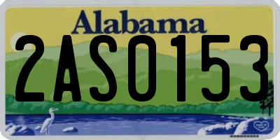 AL license plate 2AS0153