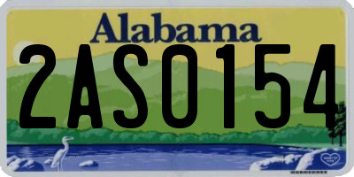 AL license plate 2AS0154