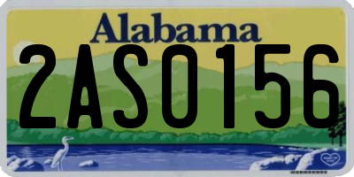 AL license plate 2AS0156