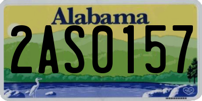 AL license plate 2AS0157