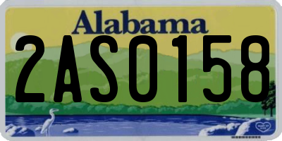 AL license plate 2AS0158