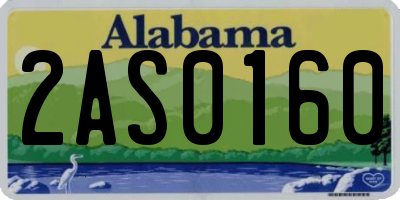 AL license plate 2AS0160