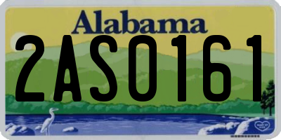 AL license plate 2AS0161