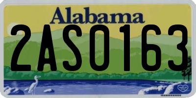 AL license plate 2AS0163