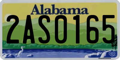 AL license plate 2AS0165