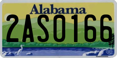AL license plate 2AS0166