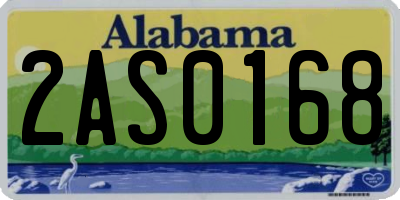 AL license plate 2AS0168
