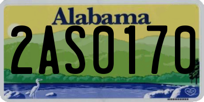 AL license plate 2AS0170