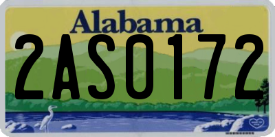 AL license plate 2AS0172