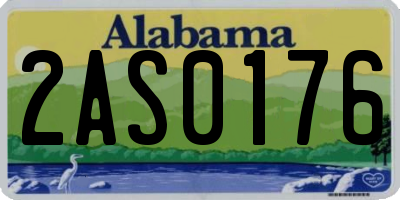 AL license plate 2AS0176